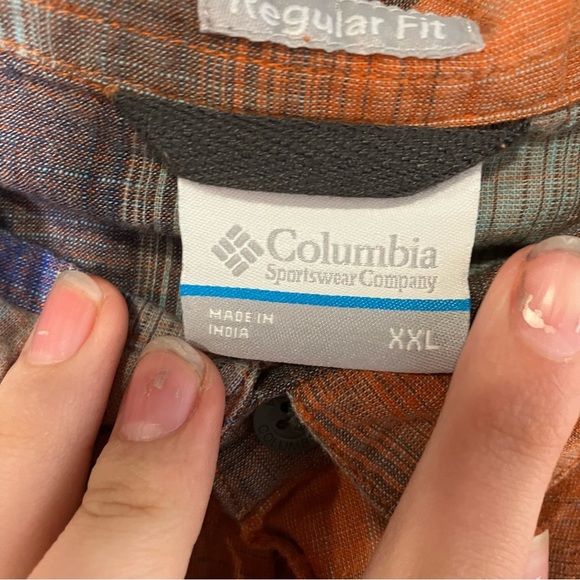 Columbia 100% cotton multicolored button down shirt regular fit mens size XXL - Picture 3 of 4